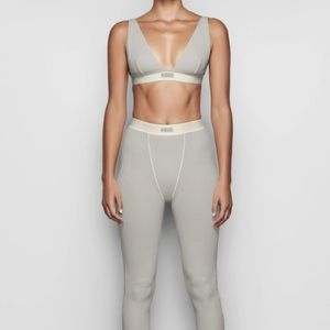 SKIMS Cotton Ribbed Leggings - Mineral - XLarge NWT